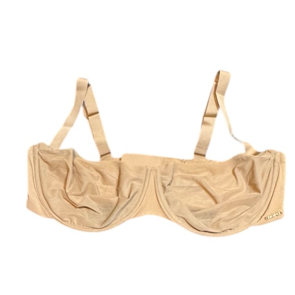 Skims Size 40D No Show Molded Unlined Balconette Mesh Soft Sheer Bra - Picture 1 of 4
